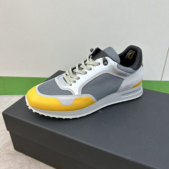 Dunhill Mens Daily Breathable Sports Shoes Yellow/Gray - Picture 5 of 10